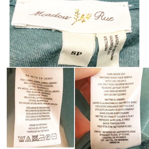 ANTHROPOLOGIE Meadow Rue Laced Tie-Neck Tank Size Small Petite (SP) - Picture 15 of 16